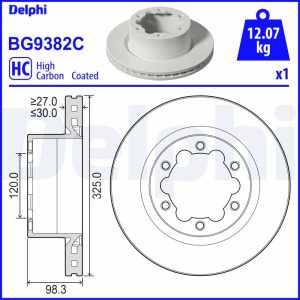 Disc frana VW CRAFTER caroserie (SY_, SX_) 2.0 TDI diesel 140 cai DELPHI BG9382C