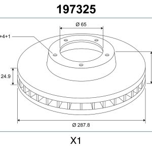 Disc frana VW CADDY V Autoutilitara/limuzina spatioasa (SBA, SBH) 1.5 TSi EVO benzina 114 cai VALEO 197325