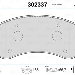 Placute frana VW AMAROK platou / sasiu (S1B, S6B, S7B) 2.0 BiTDI 4motion diesel 180 cai VALEO 302337