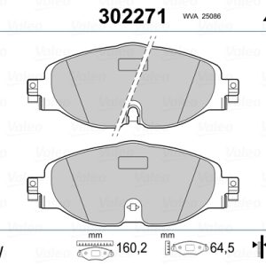 Placute frana VW CADDY V microbus (SBB, SBJ) 1.5 TSi EVO benzina 114 cai VALEO 302271