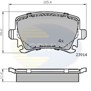 Placute frana VW GOLF VI Van (5K1_) TSi benzina 122 cai COMLINE CBP01284