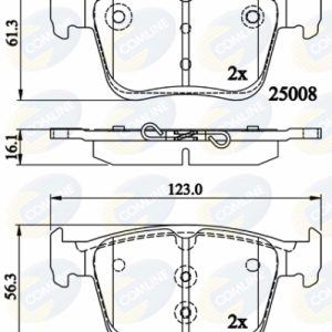 Placute frana VW GOLF VII (5G1, BQ1, BE1, BE2) 2.0 GTI benzina 230 cai COMLINE CBP02156