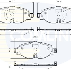 Placute frana VW CADDY ALLTRACK Autoutilitara/limuzina spatioasa (SAA) 1.4 TGI CNG Benzina/Gaz metan (GNC) 110 cai COMLINE CBP02158