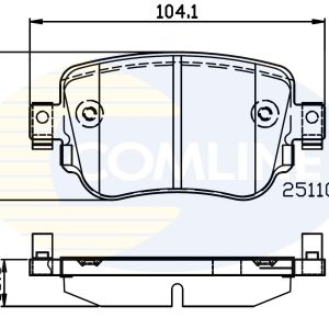 Placute frana VW CADDY IV Autoutilitara/limuzina spatioasa (SAA, SAH) 1.4 TGI CNG Benzina/Gaz metan (GNC) 110 cai COMLINE CBP02220