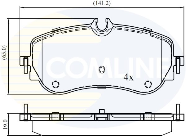 Placute frana VW AMAROK (2HA, 2HB, S1B, S6B, S7A, S7B) 3.0 TDI 4motion diesel 224 cai COMLINE CBP02387