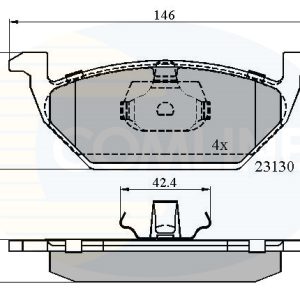 Placute frana VW GOLF VI (5K1) 1.4 TSI benzina 122 cai COMLINE CBP0737