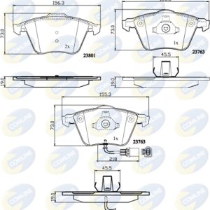 Placute frana VW GOLF VI (5K1) 2.0 R 4motion benzina 265 cai COMLINE CBP11752