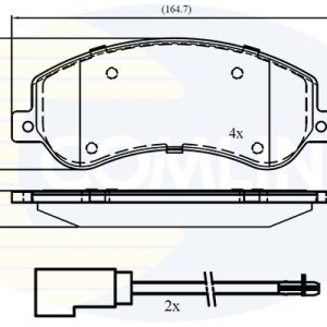 Placute frana VW AMAROK (2HA, 2HB, S1B, S6B, S7A, S7B) 2.0 TSI benzina 160 cai COMLINE CBP21512