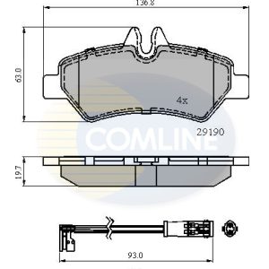 Placute frana VW CRAFTER 30-35 bus (2E_) 2.0 TDI diesel 163 cai COMLINE CBP21556