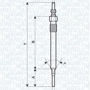 Bujie incandescenta VW GOLF VI (5K1) 2.0 TDI diesel 140 cai MAGNETI MARELLI 062900061304