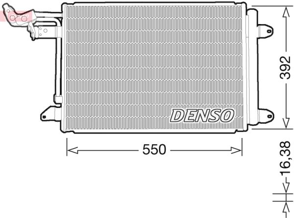 Condensator climatizare VW CADDY ALLTRACK Autoutilitara/limuzina spatioasa (SAA) 1.0 TSI benzina 102 cai DENSO DCN32032