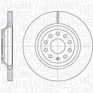 Disc frana VW GOLF VII (5G1, BQ1, BE1, BE2) 2.0 GTI benzina 220 cai MAGNETI MARELLI 361302040735