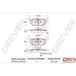 Placute frana VW GOLF SPORTSVAN VII (AM1, AN1) 2.0 TDI diesel 150 cai DRIVE DP1010.10.0123