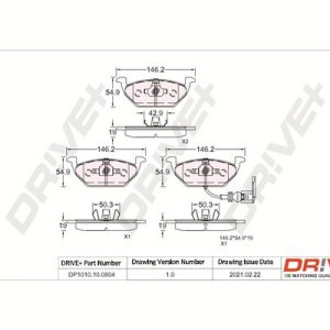 Placute frana VW GOLF VI (5K1) 1.6 TDI diesel 105 cai DRIVE DP1010.10.0804