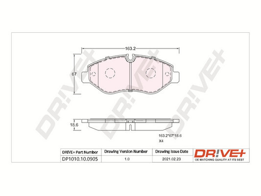 Placute frana VW CRAFTER 30-50 caroserie (2E_) 2.5 TDI diesel 109 cai DRIVE DP1010.10.0905