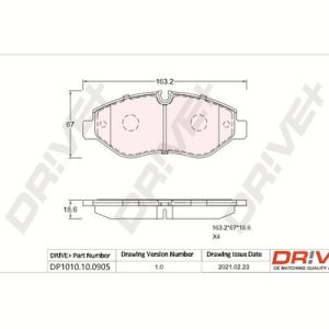 Placute frana VW CRAFTER 30-35 bus (2E_) 2.0 TDI diesel 114 cai DRIVE DP1010.10.0905