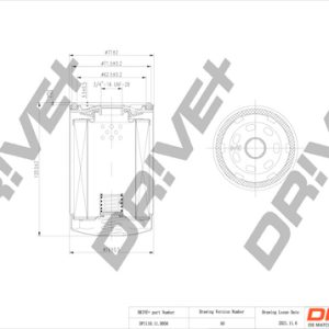 Filtru ulei VW GOLF VI (5K1) 1.6 benzina 102 cai DRIVE DP1110.11.0056