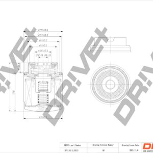 Filtru ulei VW GOLF VI (5K1) 1.4 TSI benzina 122 cai DRIVE DP1110.11.0113