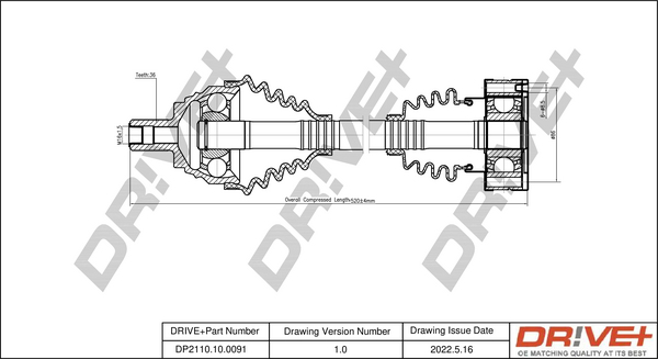 Planetara VW GOLF VI (5K1) 1.6 benzina 102 cai DRIVE DP2110.10.0091