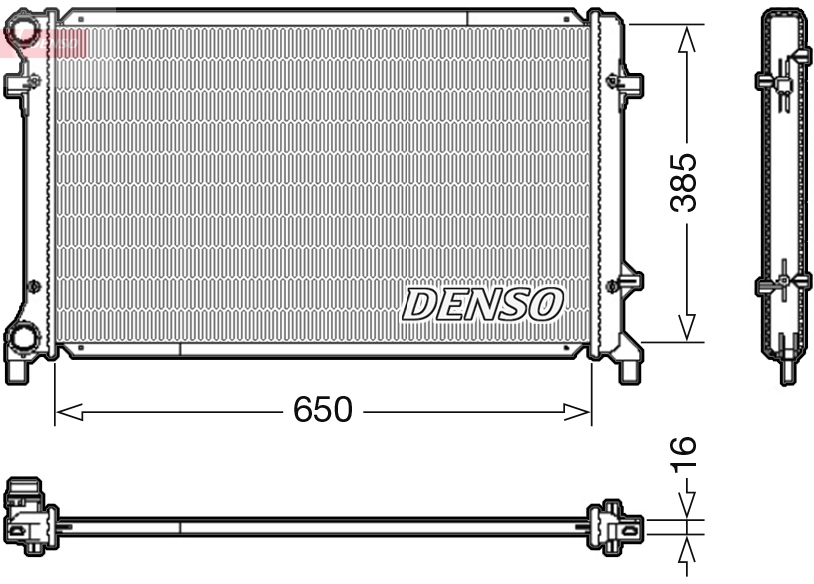 Radiator racire motor VW GOLF VI Variant (AJ5) 1.6 MultiFuel Benzina/Etanol 102 cai DENSO DRM02014