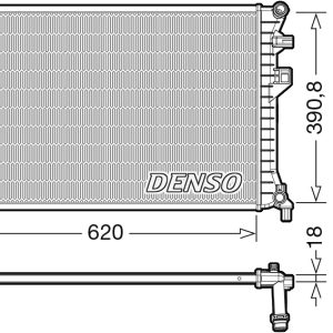 Radiator racire motor VW GOLF ALLTRACK VII Variant (BA5, BV5) 2.0 TDI 4motion diesel 150 cai DENSO DRM02018