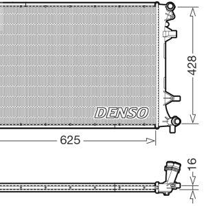 Radiator racire motor VW GOLF VI Cabriolet (517) 2.0 TDI diesel 140 cai DENSO DRM32054