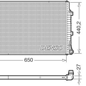 Radiator racire motor VW GOLF VI Cabriolet (517) 2.0 TDI diesel 110 cai DENSO DRM32059