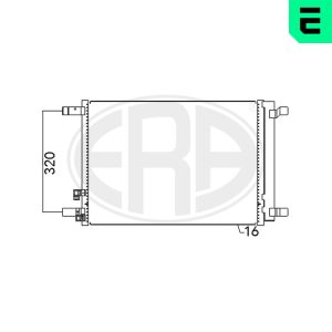 Condensator climatizare VW GOLF VII (5G1, BQ1, BE1, BE2) 2.0 R 4motion benzina 280 cai ERA 667094