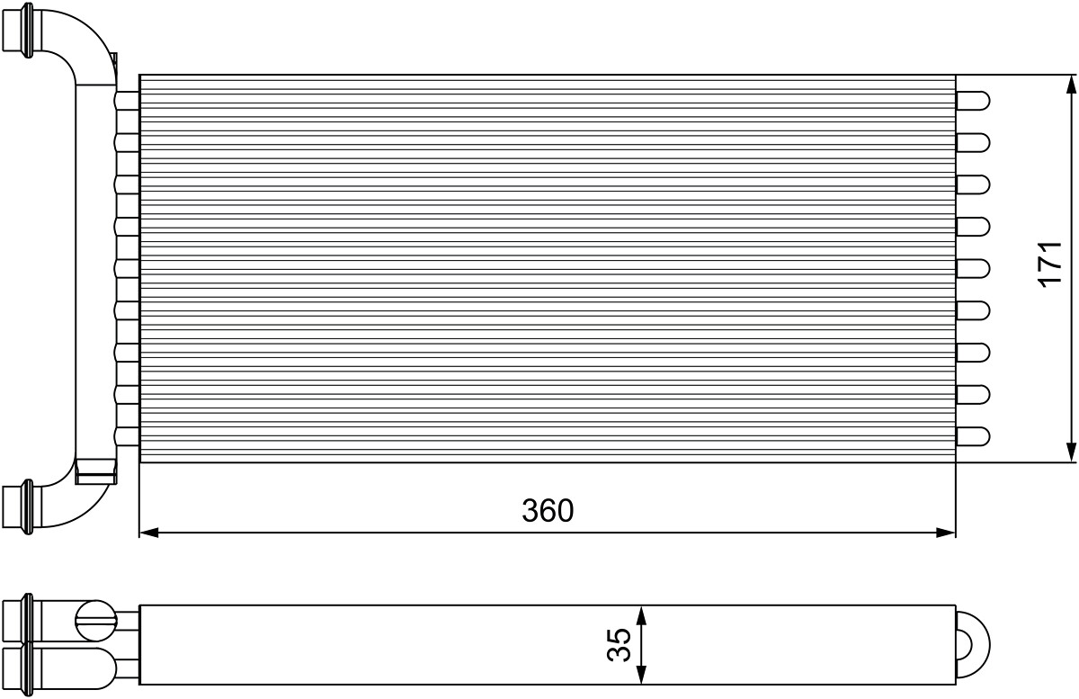 Schimbator caldura incalzire habitaclu VW CRAFTER 30-50 platou / sasiu (2F_) 2.0 TDI diesel 109 cai VALEO 811521