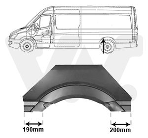 Panou lateral VW CRAFTER 30-50 caroserie (2E_) 2.0 TDI diesel 109 cai VAN WEZEL 3077145