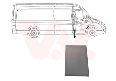 Elemente decorative / protectie panou lateral VW CRAFTER 30-35 bus (2E_) 2.0 TDI diesel 109 cai VAN WEZEL 3077416