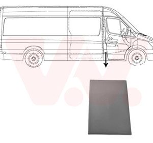 Elemente decorative / protectie panou lateral VW CRAFTER 30-35 bus (2E_) 2.5 TDI diesel 88 cai VAN WEZEL 3077416