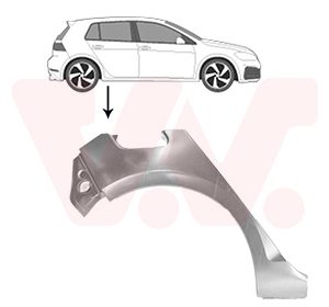 Panou lateral VW GOLF VII (5G1, BQ1, BE1, BE2) 1.6 benzina 110 cai VAN WEZEL 5766148