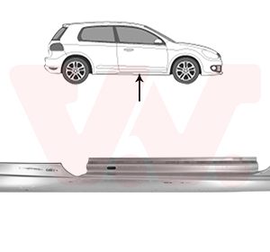 Placa de prag VW GOLF VI (5K1) 1.6 TDI diesel 90 cai VAN WEZEL 5863102