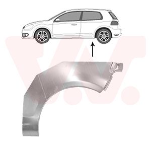 Panou lateral VW GOLF VI (5K1) Blue E-Motion electric 88 cai VAN WEZEL 5863145