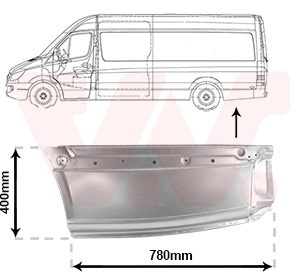 Panou lateral VW CRAFTER 30-50 caroserie (2E_) 2.0 TDI diesel 136 cai VAN WEZEL 5876143