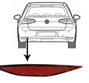 Reflector VW GOLF VII (5G1, BQ1, BE1, BE2) 2.0 GTI benzina 230 cai VAN WEZEL 5766939