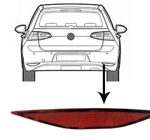 Reflector VW GOLF VII (5G1, BQ1, BE1, BE2) 1.2 TSI benzina 110 cai VAN WEZEL 5766940