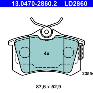 Placute frana VW GOLF VAN VI Variant (AJ5) 1.6 TDi diesel 90 cai ATE 13.0470-2860.2