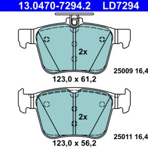 Placute frana VW GOLF VII (5G1, BQ1, BE1, BE2) 2.0 GTI benzina 245 cai ATE 13.0470-7294.2