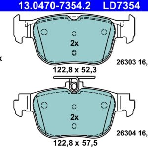 Placute frana VW CADDY V Autoutilitara/limuzina spatioasa (SBA, SBH) 1.5 TSi EVO benzina 114 cai ATE 13.0470-7354.2