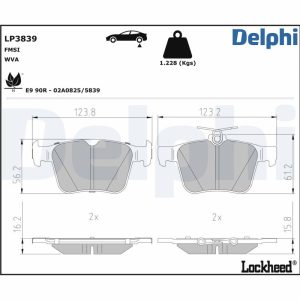 Placute frana VW ARTEON (3H7, 3H8) 2.0 TDI 4motion diesel 240 cai DELPHI LP3839
