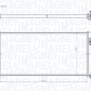 Radiator racire motor VW GOLF SPORTSVAN VII (AM1, AN1) 1.2 TSI benzina 110 cai MAGNETI MARELLI 350213166200
