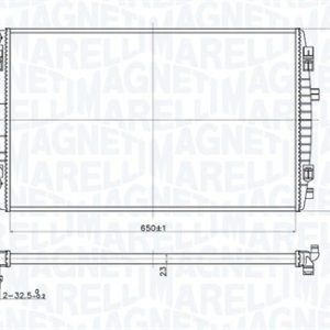 Radiator racire motor VW GOLF SPORTSVAN VII (AM1, AN1) 2.0 TDI diesel 150 cai MAGNETI MARELLI 350213173400