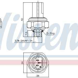 Comutator presiune aer conditionat VW CRAFTER 30-35 bus (2E_) 2.0 TDI diesel 109 cai NISSENS 301070