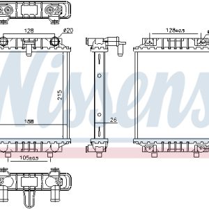 Radiator racire motor VW GOLF VII (5G1, BQ1, BE1, BE2) 2.0 R 4motion benzina 310 cai NISSENS 60372