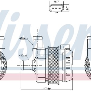 Pompa de apa VW GOLF VII (5G1, BQ1, BE1, BE2) 1.4 GTE Hybrid benzina/elector 204 cai NISSENS 831350