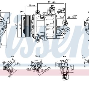 Compresor climatizare VW CRAFTER caroserie (SY_, SX_) 2.0 TDI diesel 177 cai NISSENS 890893