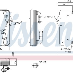 Radiator racire ulei cutie de viteze automata VW CADDY V microbus (SBB, SBJ) 2.0 TDi BMT diesel 122 cai NISSENS 91505