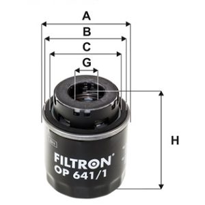 Filtru ulei VW GOLF VI (5K1) 1.2 TSI benzina 105 cai FILTRON OP 641/1